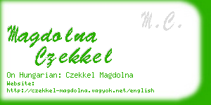 magdolna czekkel business card